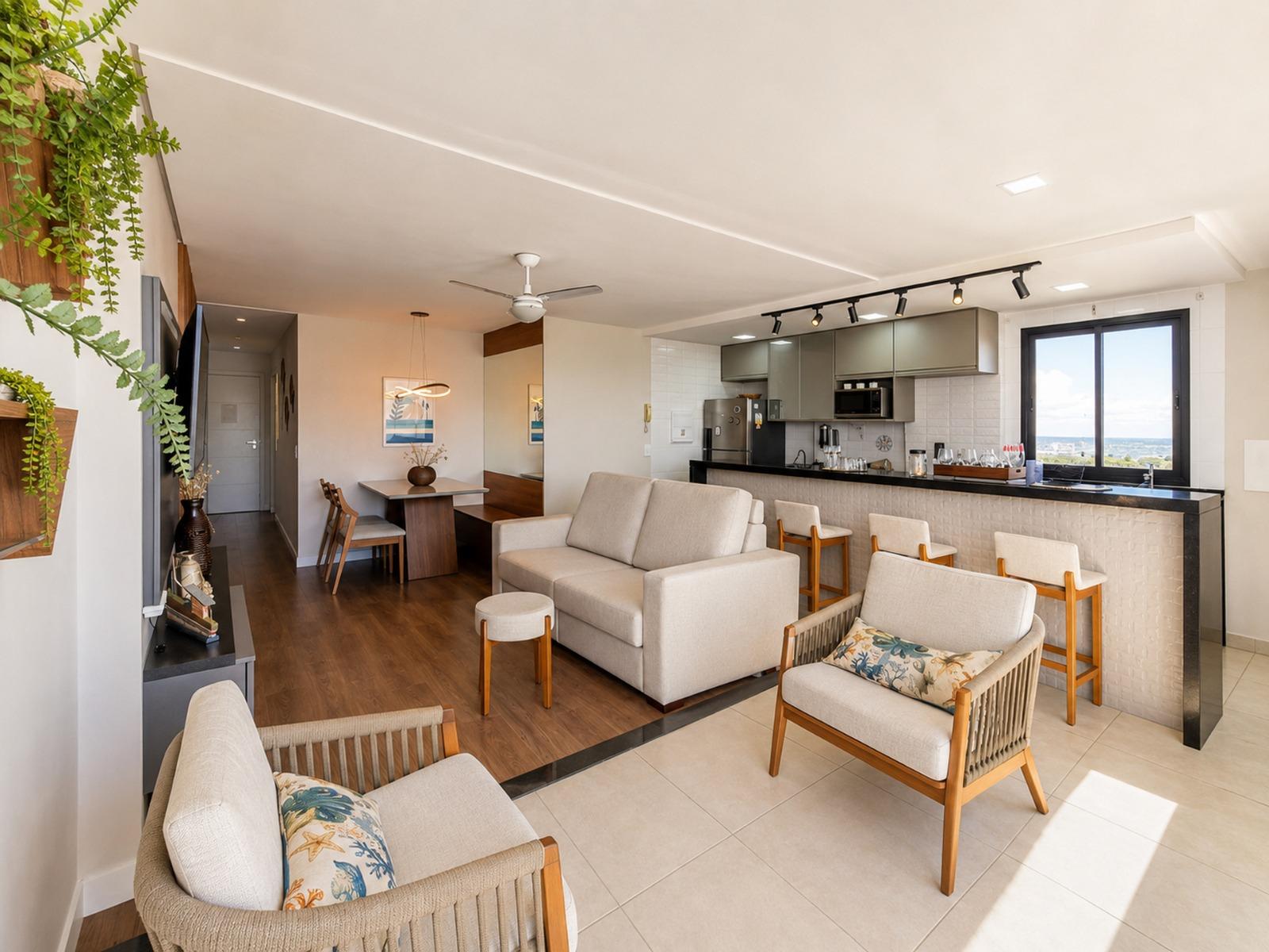 Oportunidade Apartamento, 02 quartos, mobiliado Área de Lazer completa, na Quadra do Mar -Praia do Morro-Guarapari-ES
