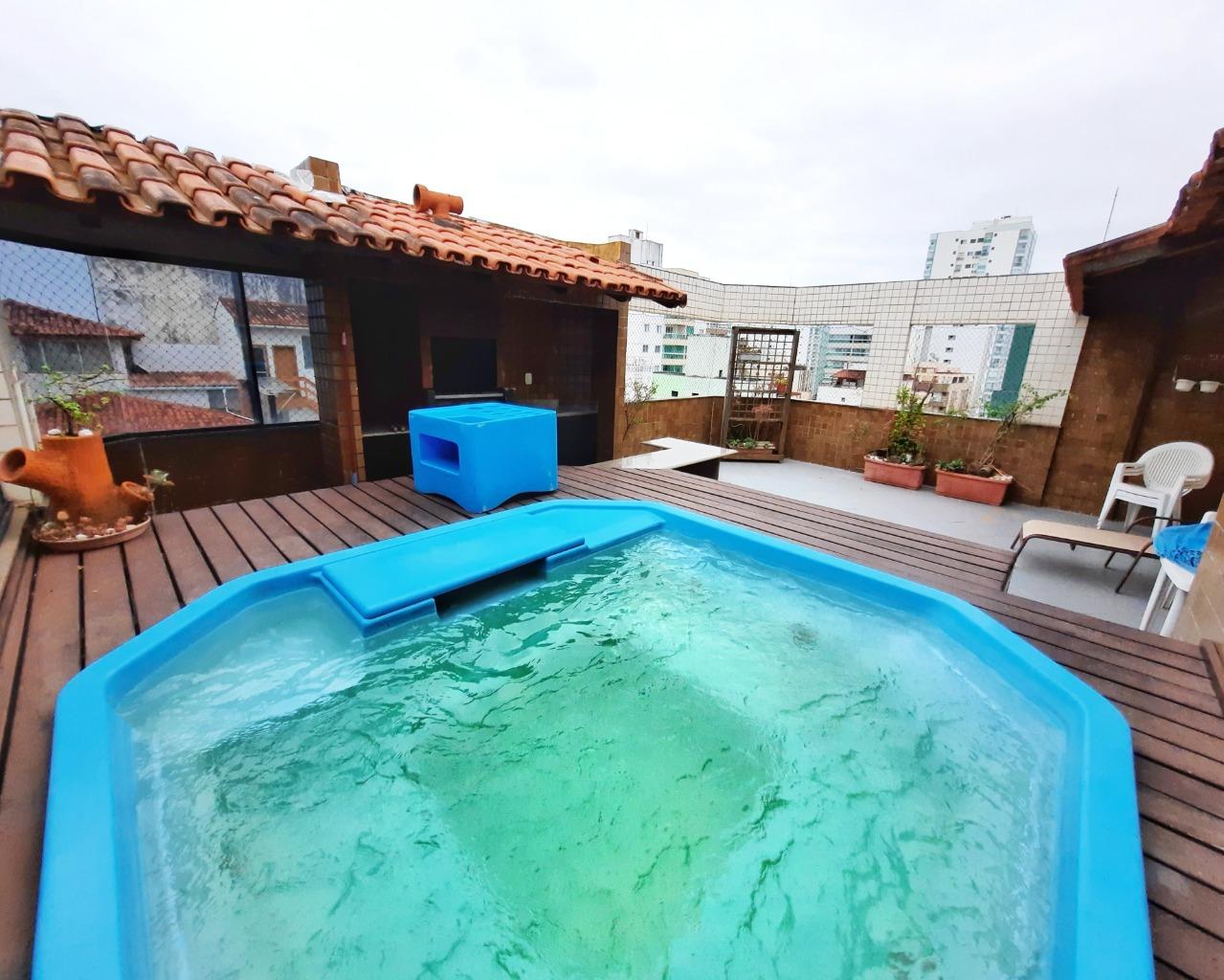 Cobertura duplex 4 quartos com lazer completo privativo na Praia do Morro