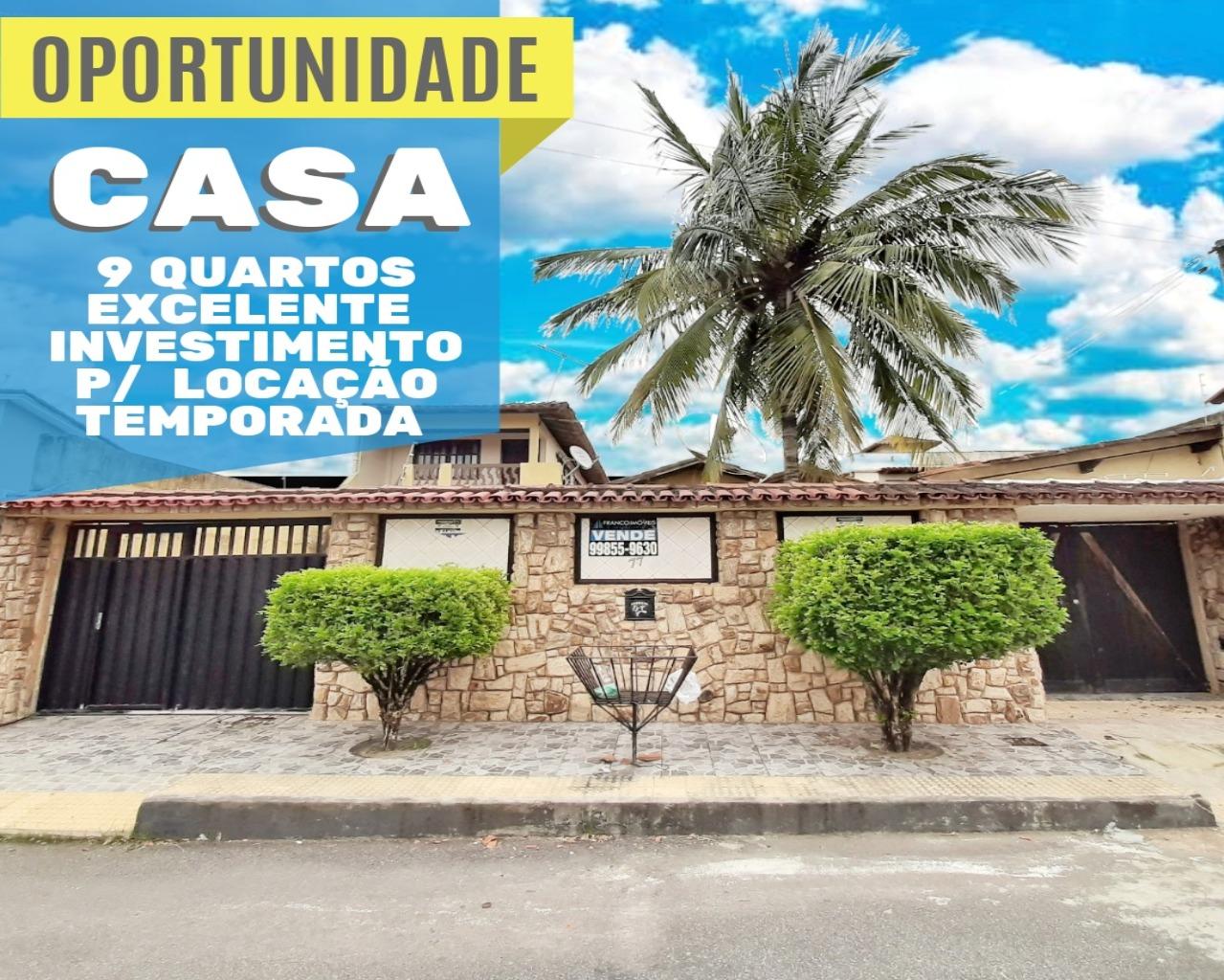 Casa 09 Qts Preço excelente( Ideal para faturamento com aluguel temporada)