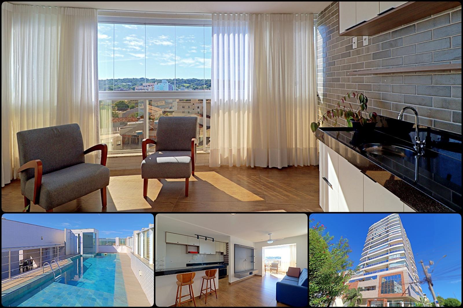 Apartamento à venda, 2quartos, varanda gourmet, 2 vagas, vista para as montanhas na Praia do Morro, Guarapari-ES
