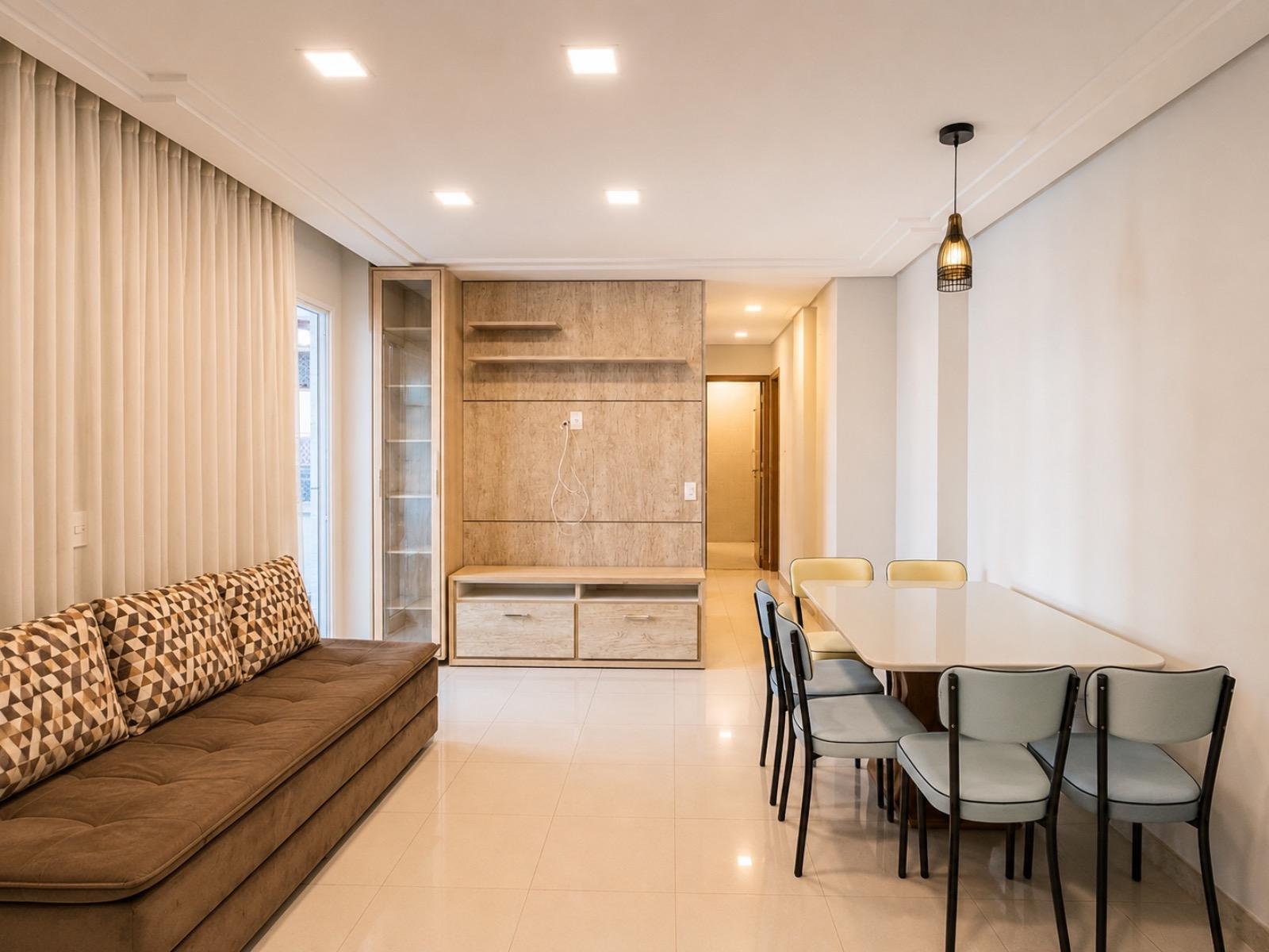 Apartamento a venda na orla da Praia do Morro em Guarapari-ES, 2 quartos sendo 1 suite com varanda + DCE completa, 95m2