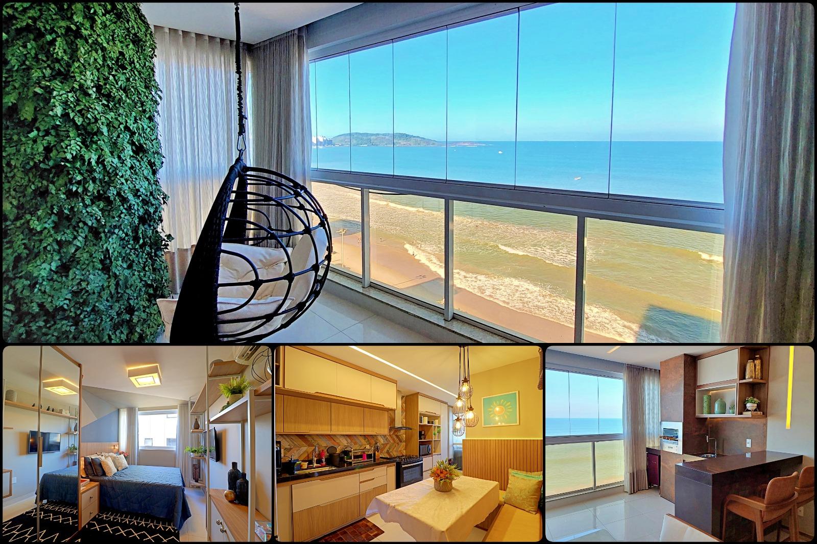 Apartamento à venda na Orla da Praia do Morro em Guarapari-ES: 3 quartos, 3 suítes, 1 sala, 4 banheiros, 2 vagas de garagem, 155m².
