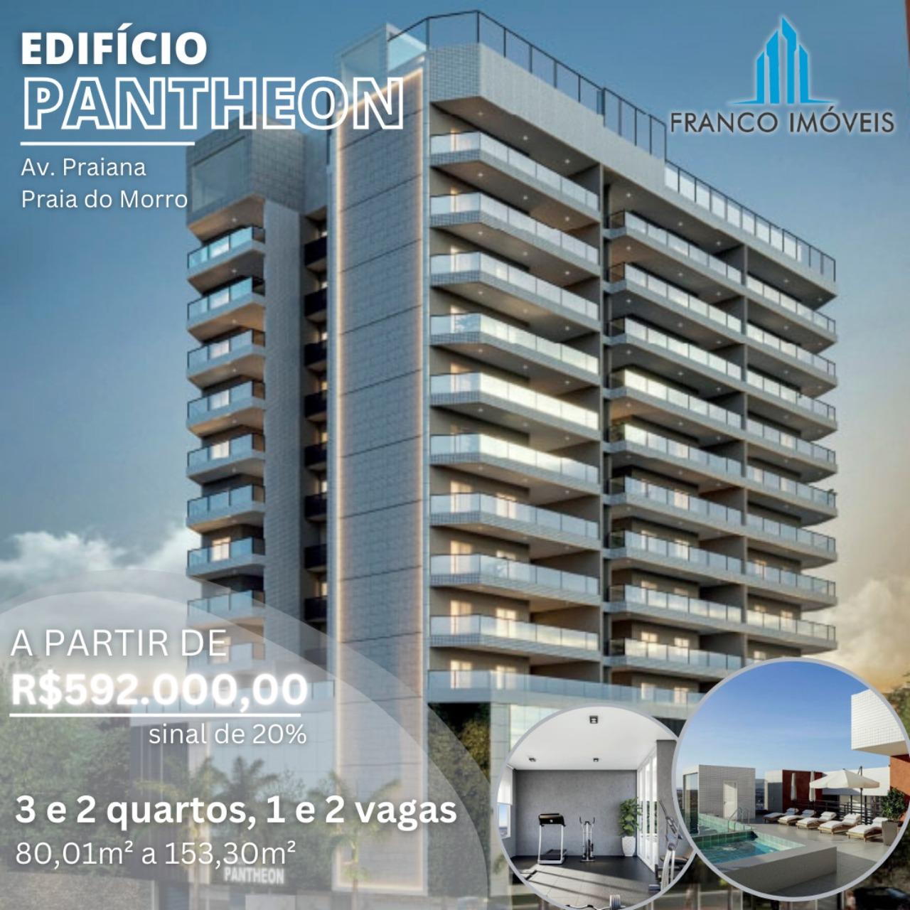 Edifício Pantheon Lançamento, alto padrão na Avenida Praiana na Praia do Morro - Guarapari!
