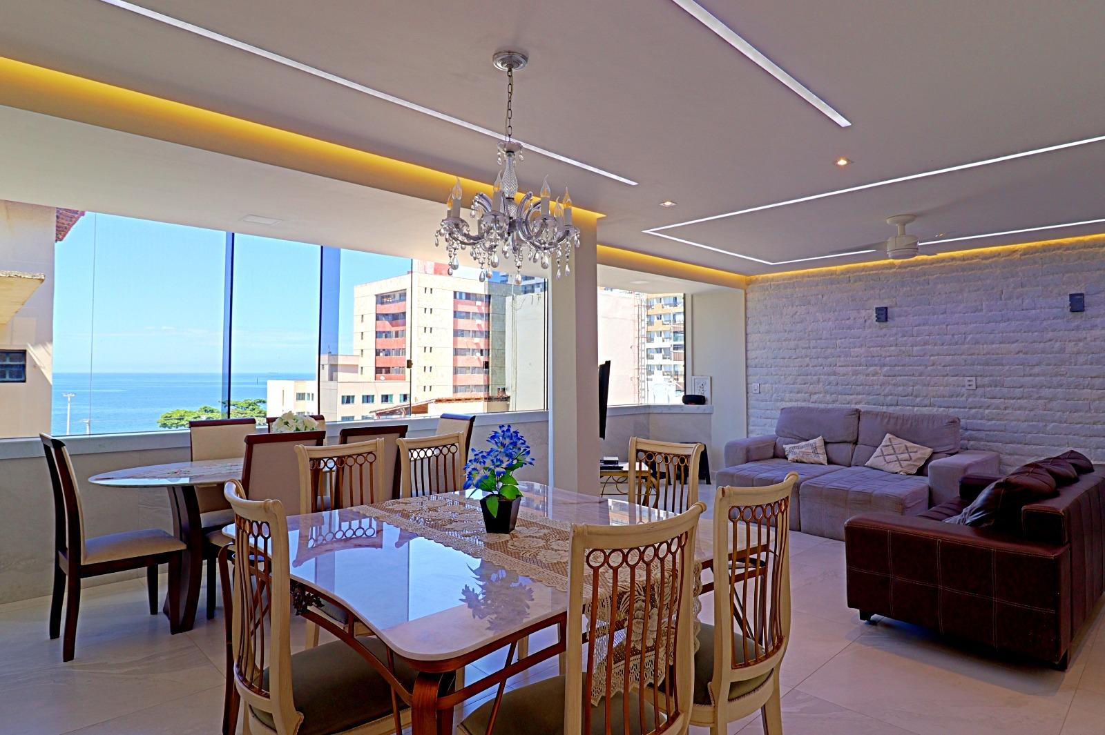 Apartamento de 4 Quartos à venda, 1 suíte com vista para o mar, acabamento em porcelanato na Praia do Morro em Guarapari - ES