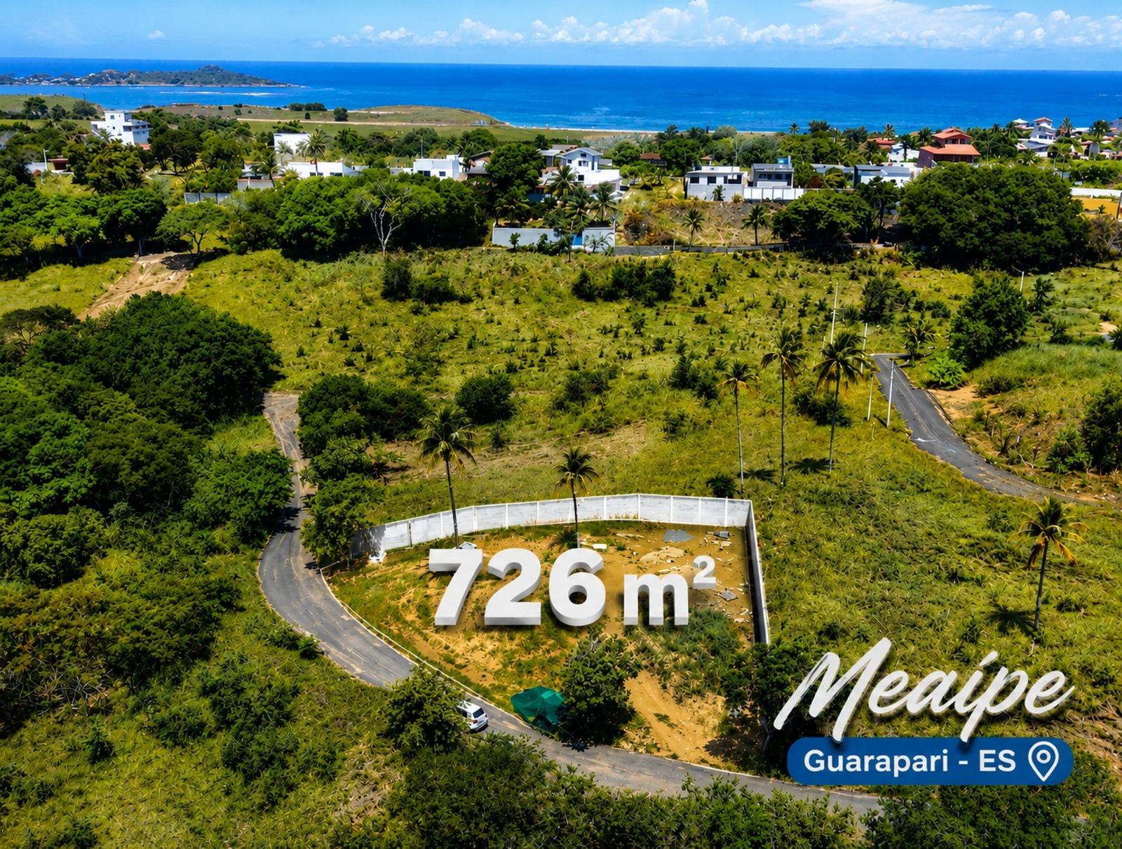 terreno meaípe, venda guarapari, lote com vista lagoa, terreno 726m2, franco imóveis