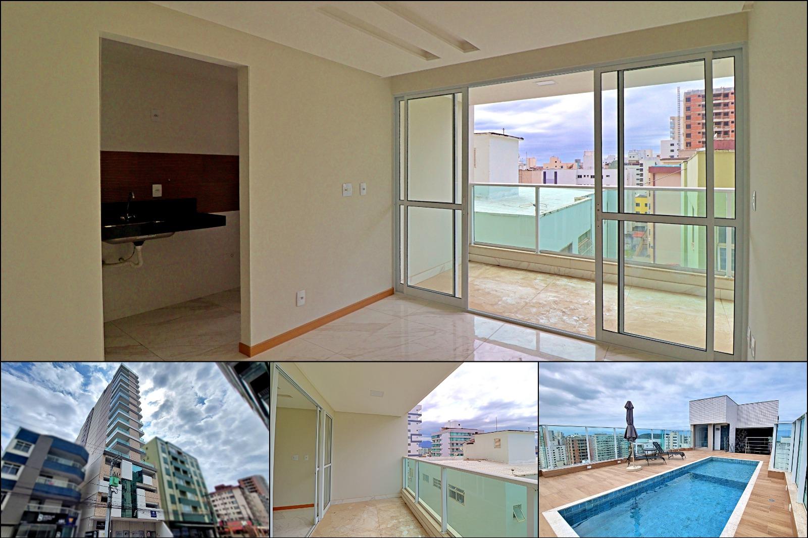 Apartamento de 2 quartos à venda, lazer completo, andar alto e com vista para as montanhas, localizado na quadra do mar na Praia do Morro em Guarapari