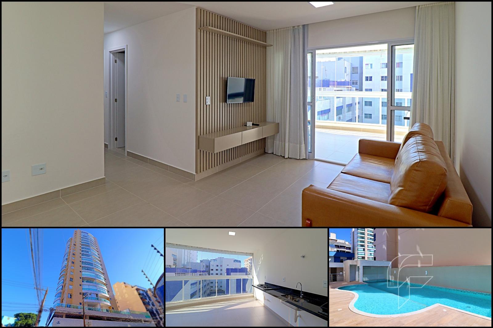 Apartamento à venda com 2 quartos, 1 suíte, novo, lazer completo na Praia do Morro em Guarapari - ES