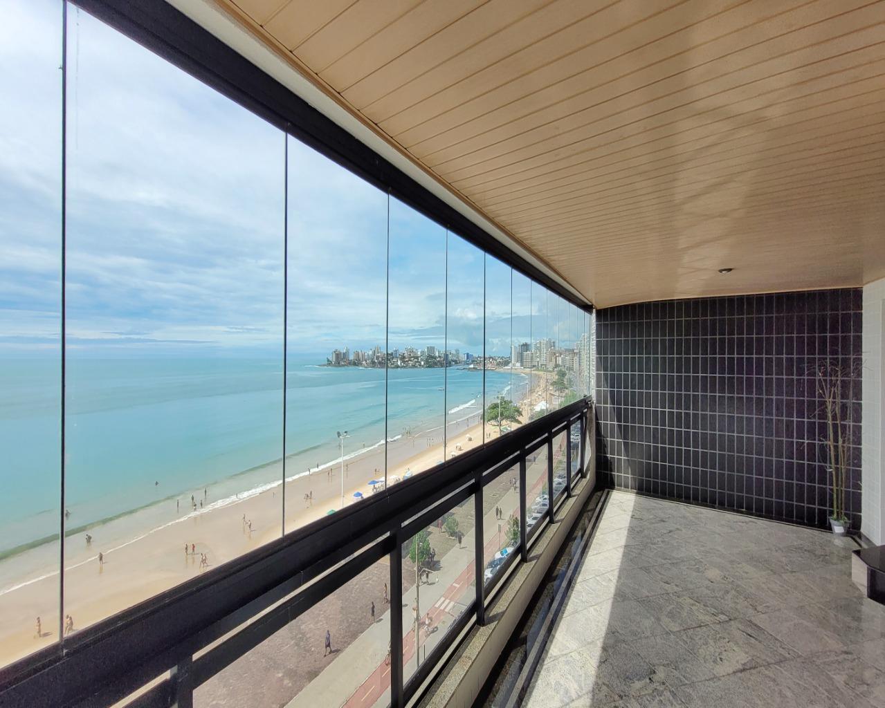 Apartamento frente para o mar com 3 quartos sendo 2 suites + DCE a venda, 220m² na Praia do Morro- Guarapari-ES