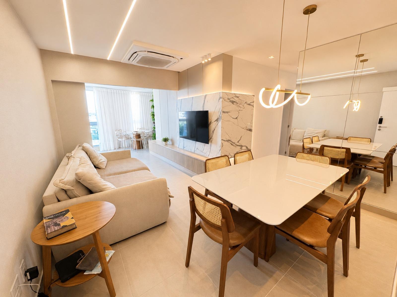 Apartamento Mobiliado com 2 quartos, 1 suíte, lazer completo na Praia do Morro em Guarapari - ES