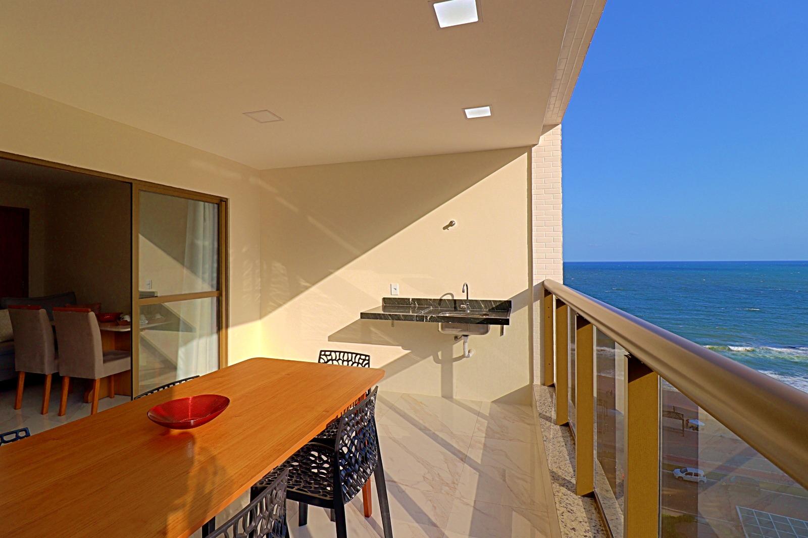 Apartamento novo 2 suítes com vista para o mar e lazer na quadra do mar na Praia do Morro - Guarapari!