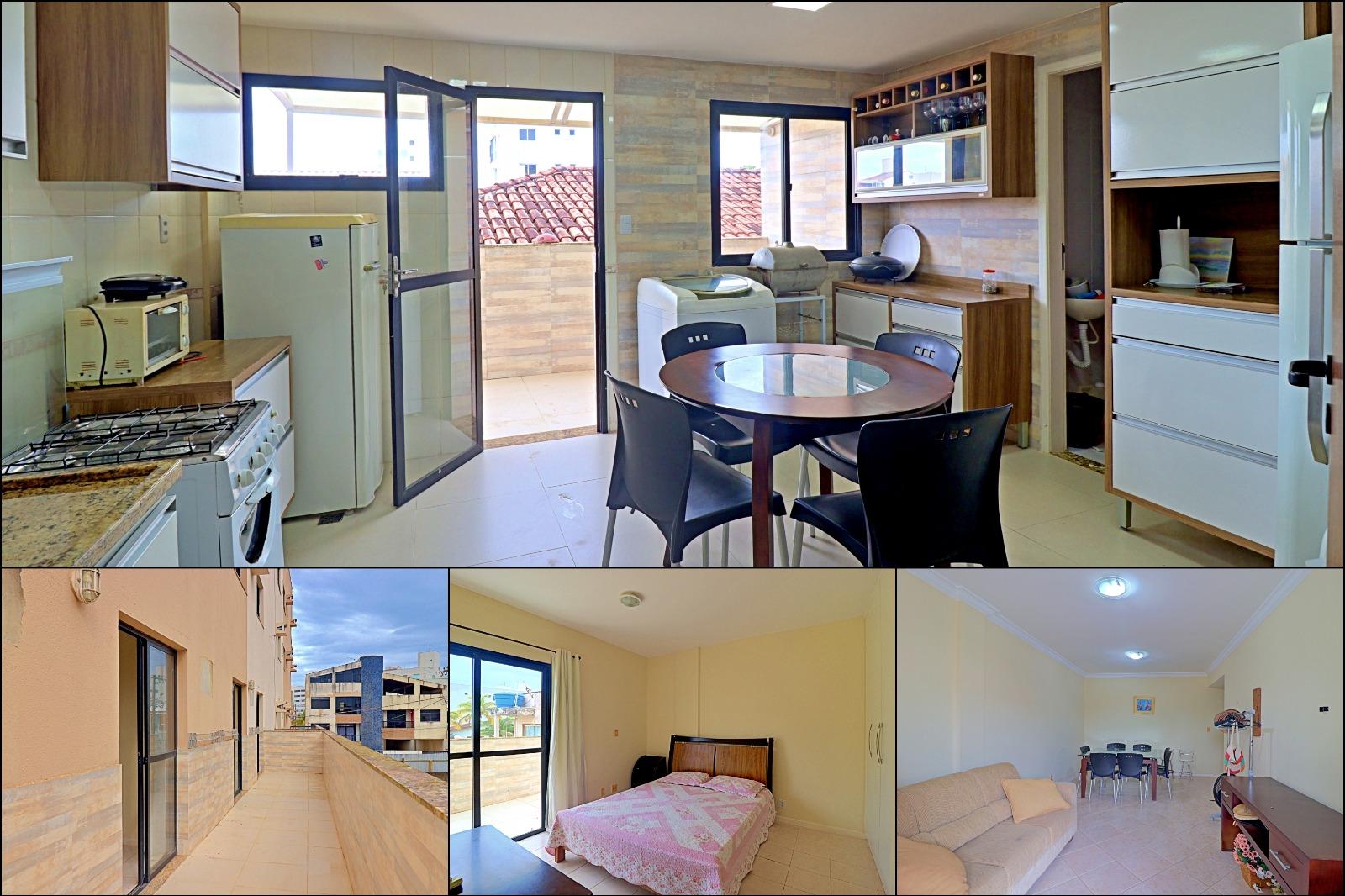 Apartamento à venda, 3 quartos, 1 suítes + DCE, varanda gourmet, lazer completo, academia, frente para a Praia de Percanga em Guarapari - ES